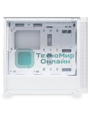 Компьютерный корпус без блока питания HSPD M740, Mesh Mid Tower, белый, TG, 0.6 SPCC, no fans, E-ATX, ATX, mATX, mITX, 170/400/200мм, 4x2.5