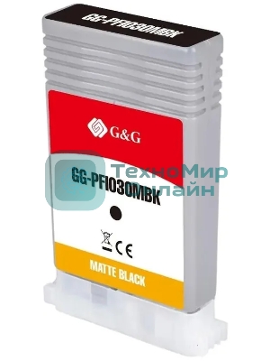 Картридж струйный G&G GG-PFI030MBK PFI-030MBK черный матовый (55мл) для Canon imagePrograf TA-20/30 TM-240/340