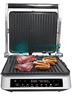 Гриль электрический Zigmund & Shtain ZEG-940 стальной, 2000 Вт