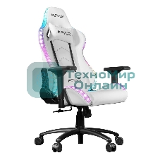 Кресло KFA2 Gaming Chair 01 RGB SE белый, экокожа, RGB-подсветка, подголовник