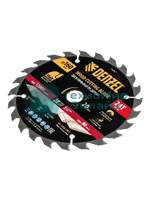 Пильный диск по дереву Denzel ф160 х 20 мм, 24 зубьев