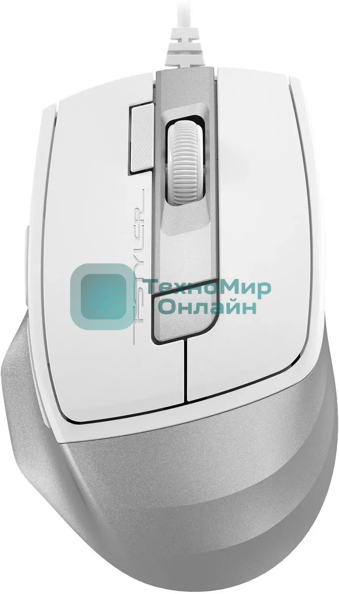 Мышь проводная A4Tech Fstyler FM45S Air белый/серебристый, 2400 dpi, USB, кнопки - 7
