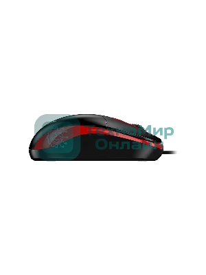 Мышь проводная Genius DX-111 черно-красный, 1200 dpi, USB, кнопки - 3