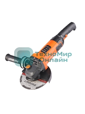 Машина углошлифовальная (УШМ) PATRIOT Expert AG 150E 1300Вт, диск 150мм, 3000-9000об/мин, регулировка скорости, поддержка оборотов, плавный пуск, защита от повторного включения, усиленная защита от пыли, виброзащитная дополнительная рукоятка