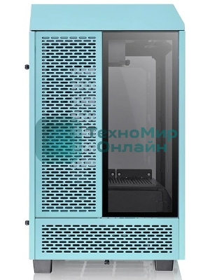 Компьютерный корпус Thermaltake The Tower 100 Turquoise черный без БП miniITX 1x120мм 3x140мм 2xUSB 3.0 audio bott PSU