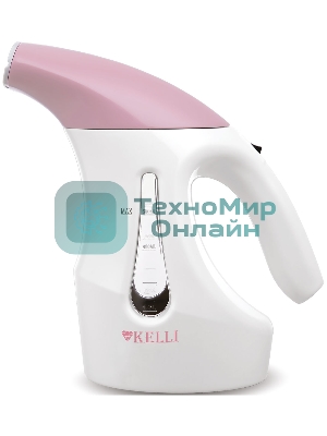 Отпариватель Kelli КL-312 белый/розовый, 1800 Вт, 20 г/мин, 500 мл