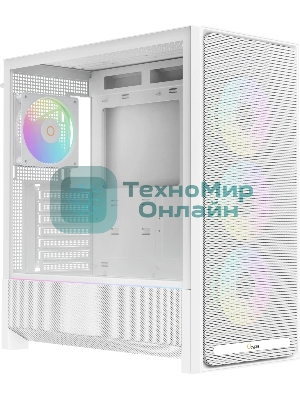Корпус Ocypus Delta C70 WH ARGB, Midi-Tower, белый, 4 x 120 мм