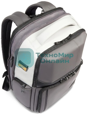 Рюкзак мужской Piquadro Wollem Rubber CA6239W129W/GRN серый/черный полиуретан