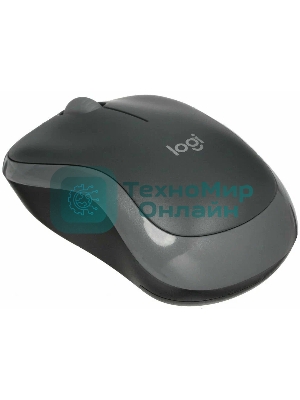 Мышь беспроводная Logitech M186 черный/серый, 1000 dpi, радиоканал, USB, кнопки - 3