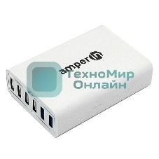 Блок питания (сетевой адаптер) Amperin Quick Charge 6-port QC 3.0 USB (YDS-TC060-4-2-0), белый