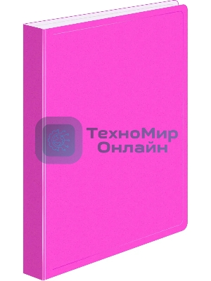 Папка с металлическим пружинным скоросшивателем Бюрократ Double Neon DNE07PPINK A4, пластик, 0.7мм корешок 27мм, карман продольный внутренний, розовый