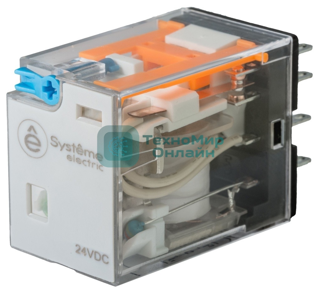 Реле 5A 4CO 24VDC тест кнопка LED