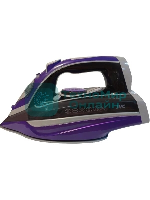 Утюг JVC JRI02 фиолетовый/черный, 2400 Вт, 20 г/мин, 120 г/мин, 400 мл