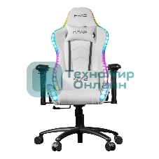 Кресло KFA2 Gaming Chair 01 RGB SE белый, экокожа, RGB-подсветка, подголовник