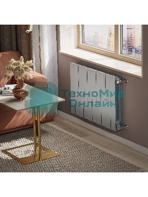 Радиатор биметаллический Royal Thermo PianoForte 500 серебристый - 10 секц.