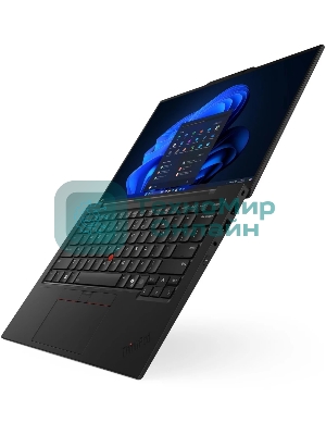 Ноутбук ThinkPad X1 Carbon Gen 13 Aura Edition WUXGA (1920x1200) IPS 500N, Ultra 7 265U, 16GB Soldered LPDDR5x, 1TB SSD M.2, Integrated Graphics, WiFi6E, BT, TPM2, FPR, IR Cam, 57Wh, 65W USB-C, Win 11 Pro, 1