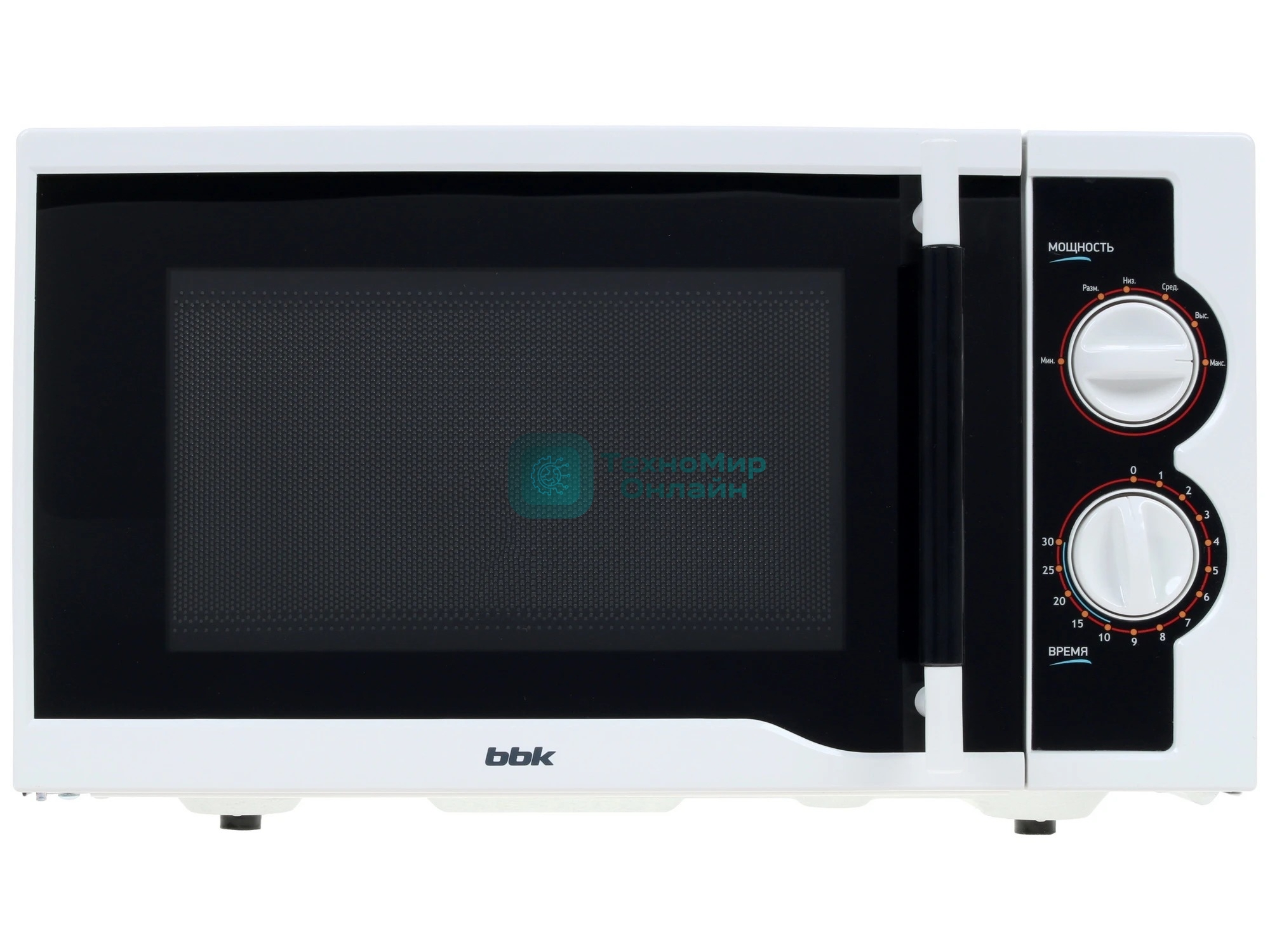 Микроволновая печь BBK 23MWS-928M/W/RU белый, 23 л, 900 Вт, переключатели - поворотный механизм