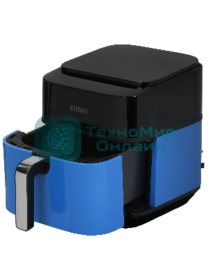 Аэрогриль Kitfort КТ-2263 синий/черный, 1800 Вт, 6.3 л, сенсор, 8 программ