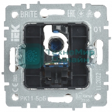 Розетка компьютерная IEK BRITE РК11-БрБ RJ45 кат.6 белый