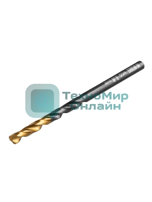 Сверло по металлу Denzel 3,8 мм, HSS-Tin, Golden Tip, 10 шт.