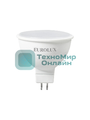 Лампа светодиодная EUROLUX LL-E-MR16-7W-230-4K-GU5.3 рефлектор