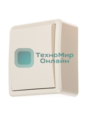 Выключатель 1-кл. ОП Эра Эксперт 10А, IP20, 11-1201-02, 250 В, 10AX, сл. кость, Эра Б0020655