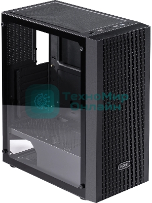 Корпус без блока питания PCCOOLER MA100 MESH BK, Mesh Mid Tower, черный, TG, 0.4 SPCC, 3x120мм ARGb ATX, mATX, mITX 160/310/180мм 2x2.5