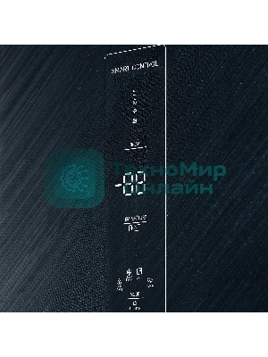 Холодильник Бирюса SBS 541 TBG текстурированное черное стекло двухкамерный 343/198 л морозилка слева, NoFrost, Side-by-side