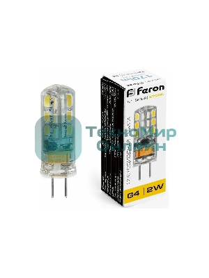 Лампа светодиодная Feron LB-420 2Вт 12в G4 теплый капсульная