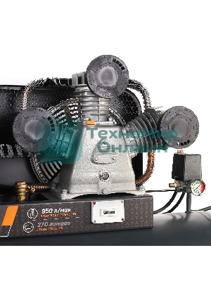 Компрессор поршневой Patriot KRX 950 L270 D ременной, масляный, 950 л/мин, 270 л, 10 бар, 5.5 кВт, 400 В