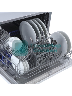 Посудомоечная машина Бирюса DWC-506/5 W, белый, 55 см, 6 компл., 49 дБ, класс A+