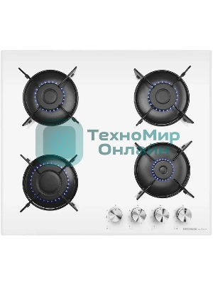 Газовая варочная панель HOMSair HGG641EWH независимая, белый