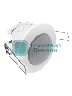 Датчик движения EKF dd-ms-100 (ИК) MS-100 (ДД) встраив. 1200 Вт 360 град. до 6 м IP20