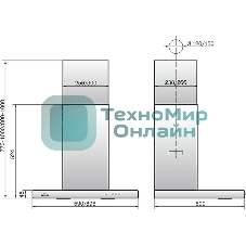 Вытяжка каминная Elikor Квадра 90П-650-К3Д белый, 90 см, 650 куб. м/ч, 56 дБ