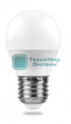 Лампа светодиодная SAFFIT SBG4511 (55139) 11Вт Е27 белый матовый шар