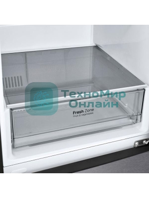 Холодильник LG GA-B509CLSL графитовый двухкамерный 277/107л морозилка снизу, No Frost