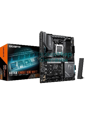 Материнская плата Gigabyte X870E EAGLE X WF7 Socket AM5 AMD X870E 4xDDR5 ATX AC`97 8ch(7.1) 5Gigabit RAID+HDMI