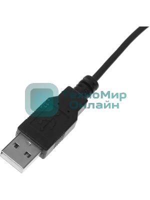 Гарнитура VT VT6200-D чёрный-серебристый, проводная, USB
