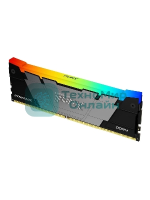 Оперативная память Kingston Fury Beast, DDR4, 32Gb (1x32Gb), 3600MHz, CL18, DIMM, с радиатором, RGB, черный