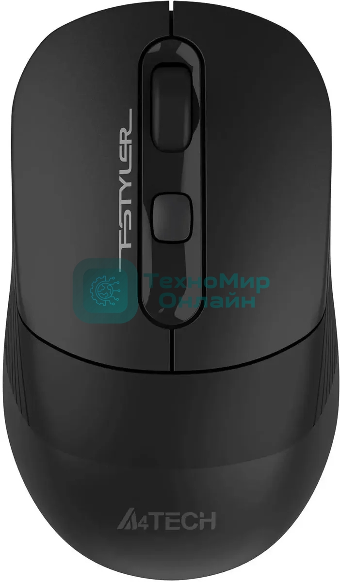 Мышь беспроводная A4Tech Fstyler FB10CS черный, 2000 dpi, радиоканал, Bluetooth, USB, кнопки - 4