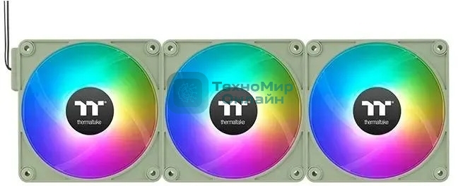 Комплект вентиляторов для корпуса Thermaltake CT120 EX ARGb Sync (3 шт.) зеленый, 120 мм, 2000 об/мин, 28.5 дБ, 4 pin