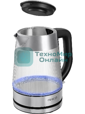 Чайник электрический Red Solution G121 1.8 л, 2200 Вт, черный/серебристый