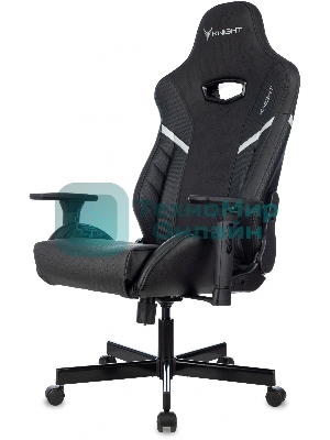 Кресло Knight Thunder 5X черный, экокожа, 120 кг, механизм качания