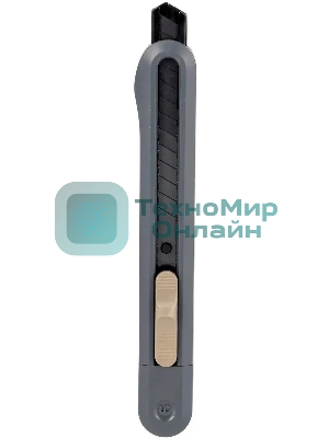 Нож канцелярский Deli ENS063-GR Nusign, ширина лезвия 9 мм, фиксатор сталь серый