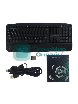 Клавиатура беспроводная Raskat K006 USB Type-A, чёрный