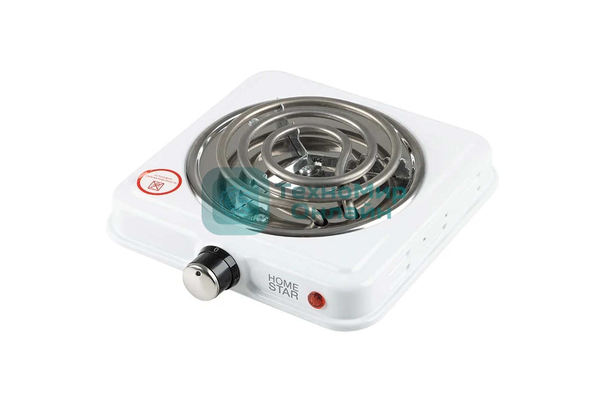 Плита настольная электрическая Homestar HS-1107, 1 конф, белый, ТЭН