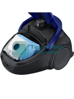 Пылесос Samsung SC20M255AWB синий, 460/2000 Вт, уборка сухая, пылесборник мешок 2.5 л