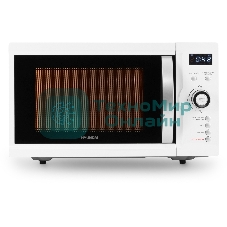 Микроволновая печь Hyundai HYM-D3007 белый/черный, 23 л, 800 Вт, переключатели - кнопки, электронный поворотный механизм