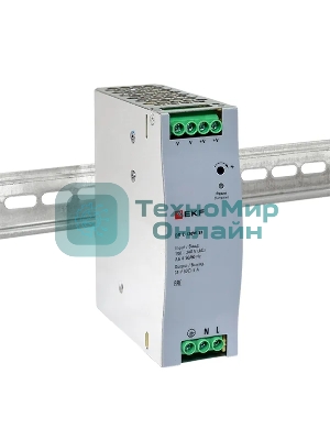 Блок питания на дин рейку EKF DR-E-120W-24 120 вт,Uвх ~ 220 В AC, Uвых - 24 В DC постоянного тока