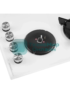 Газовая варочная панель HOMSair HGG641EWH независимая, белый